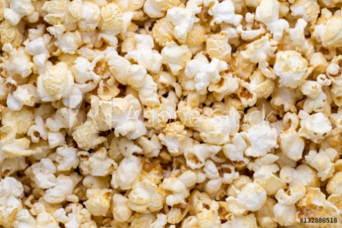 Picture of Popcorn background Caramel sweet corn Cinema snack